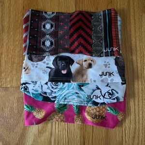 (4) Colorful Junk Headbands Set